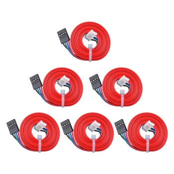 6 Adet Step Motor 4 Kablo 1m Kablo ve Pitch Konnektörlü