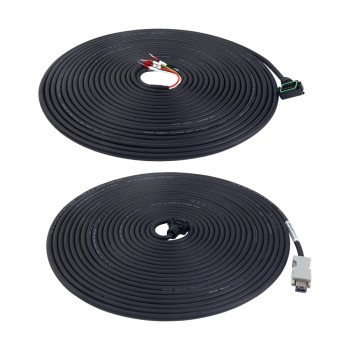 A6 Serisi 17-bit Servo Motor için Konnektörlü 10 m (393,7") Motor ve Kodlayıcı Kablosu Kiti