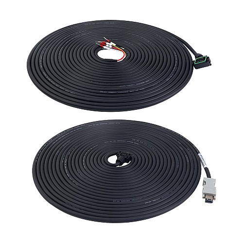 A6 Serisi 17-bit Servo Motor için Konnektörlü 10 m (393,7") Motor ve Kodlayıcı Kablosu Kiti