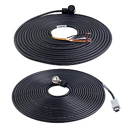 A6 ve A6H Serisi 17 bit servo motor için 10m(393,7") motor ve enkoder kablosu konnektör takımı