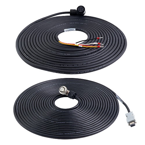 A6 ve A6H Serisi 17 bit servo motor için 10m(393,7") motor ve enkoder kablosu konnektör takımı - A6-10M-10E-B | StepperOnline
