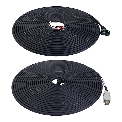 A6 Serisi 17-bit Frenli Servo Motor için 10 m (393,7") Motor ve Enkoder Kablosu ve Konnektör Kiti