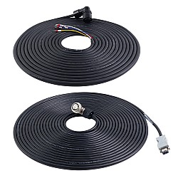 Frenli A6 ve A6H Serisi 17 bit servo motor için 10m(393,7") motor ve enkoder kablosu konnektör takımı