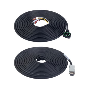 A6 Serisi 17-bit Servo Motor için Konnektörlü 5 m (196,85") Motor ve Kodlayıcı Kablosu Kiti