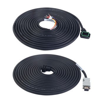 A6 Serisi 17-bit Frenli Servo Motor için 5m (196,85") Motor ve Enkoder Kablosu ve Konnektör Kiti