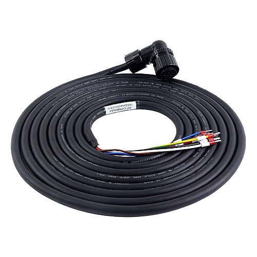 Frenli A6 ve A6H Serisi 17 bit servo motor için 5m(196,85") motor ve enkoder kablosu konnektör takımı - A6-5MB-5E-B | StepperOnline