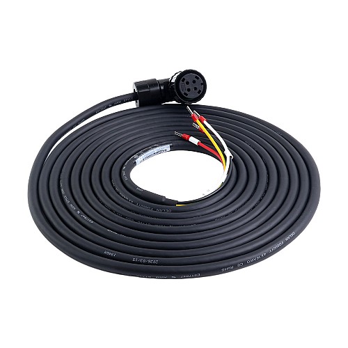 A6 ve A6H Serisi 17 bit servo motor için 5m(196,85") motor ve enkoder kablosu konnektör takımı - A6-5M-5E-B | StepperOnline