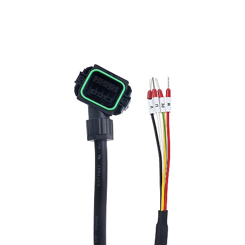 A6 Serisi 17-bit Servo Motor için Konnektörlü 5 m (196,85") Motor Kablosu