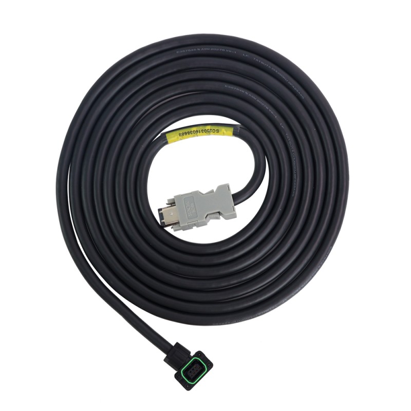 T6 ve T7 Serisi 23-bit Servo Motor için Konnektörlü 3m (118,11") Kodlayıcı Uzatma Kablosu