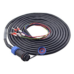 T6 Serisi 17-bit Servo Motor (Frenli) için IP65 Havacılık Konnektörlü 3m (118,11") 4-PIN Motor Uzatma Kablosu