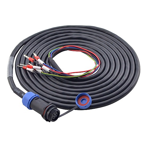 T6 Serisi 17-bit Servo Motor (Frenli) için IP65 Havacılık Konnektörlü 3m (118,11") 4-PIN Motor Uzatma Kablosu