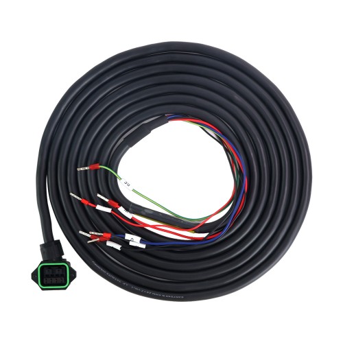T6 Serisi 23-bit Servo Motor (Frenli) için Konnektörlü 3 m (118,11 inç) 4-PİN Motor Uzatma Kablosu
