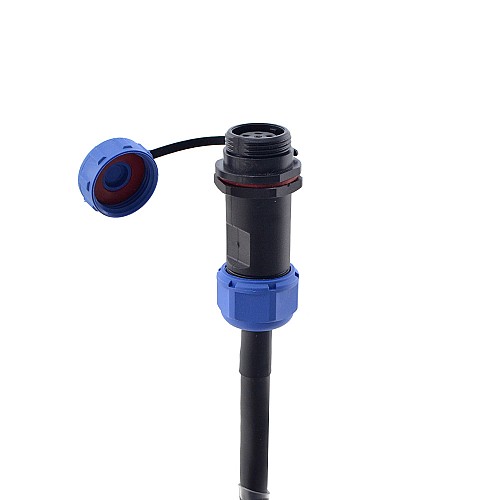 T6 Serisi 17-bit Servo Motor (Frenli) için IP65 Havacılık Konnektörlü 5 m (196,85") 4-PİN Motor Uzatma Kablosu