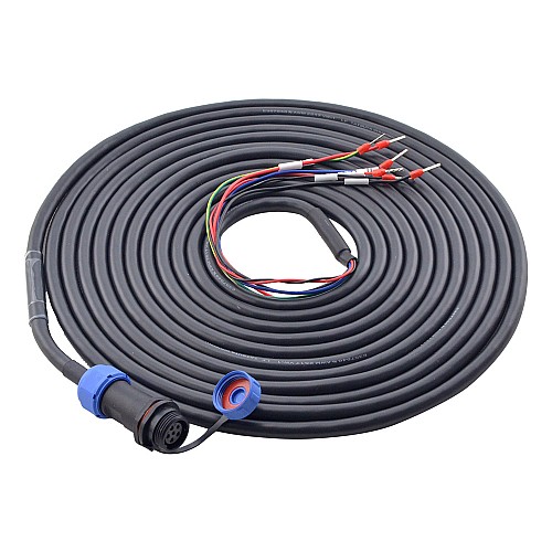 T6 Serisi 17-bit Servo Motor (Frenli) için IP65 Havacılık Konnektörlü 5 m (196,85") 4-PİN Motor Uzatma Kablosu