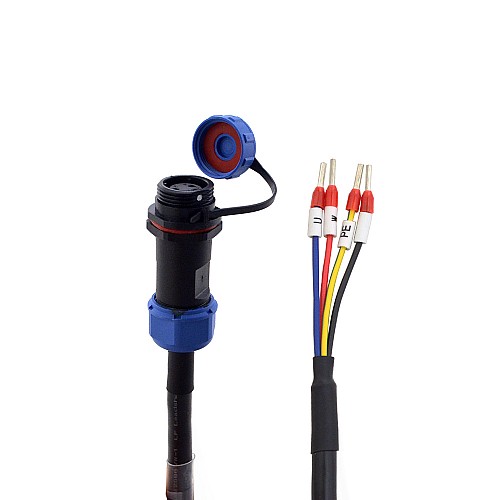 T6 Serisi 17-bit Servo Motor için IP65 Havacılık Konnektörlü 3 m (118,11 inç) 4-PIN Motor Uzatma Kablosu T6 Serisi 17-bit Servo Motor için IP65 Havacılık Konnektörlü 3 m (118,11 inç) 4-PIN Motor Uzatma Kablosu