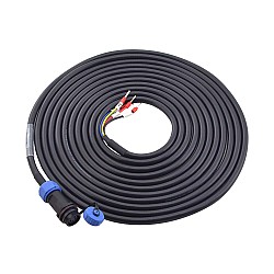 T6 Serisi 17-bit Servo Motor için IP65 Havacılık Konnektörlü 5 m (196,85 inç) 4-PIN Motor Uzatma Kablosu