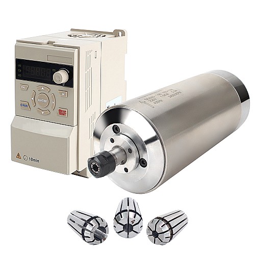 220V 1,5KW Φ80x181,5mm Su Soğutmalı Mil Motoru ve 2HP 1,5KW 7,0A Değişken Frekanslı Sürücü Kiti