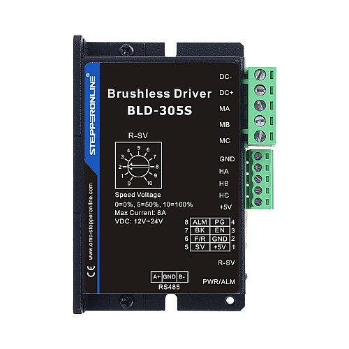 Dijital Fırçasız DC Motor Sürücüsü 12-24VDC Maks 8.0A 120W - BLD-305S | StepperOnline Dijital Fırçasız DC Motor Sürücüsü 12-24VDC Maks 8.0A 120W - BLD-305S | StepperOnline