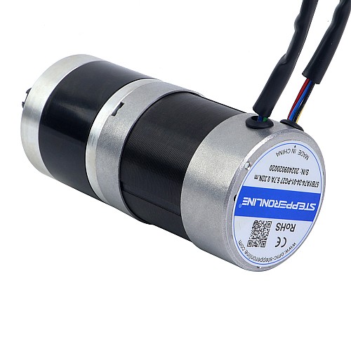 24V 101W Yuvarlak Dişli Fırçasız DC Motor 6,90Nm (977,12oz.in) 27:1 Yuvarlak Planet Dişli Kutusu - 57BYA74-24-01-PG27 | StepperOnline