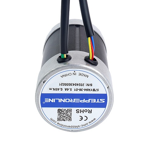 36V 3000RPM 0,45Nm 141W 5,40A Φ57x93,5mm Fırçasız DC Motor