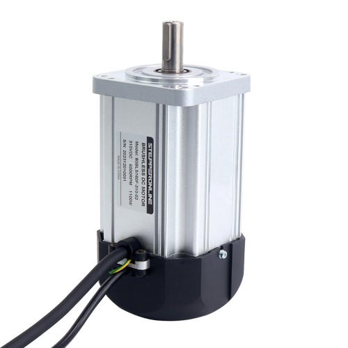 310V 6000RPM 1,75Nm 1100W 4,5A Kare 80x80x159mm Fırçasız DC Motor Radyatör Fanlı