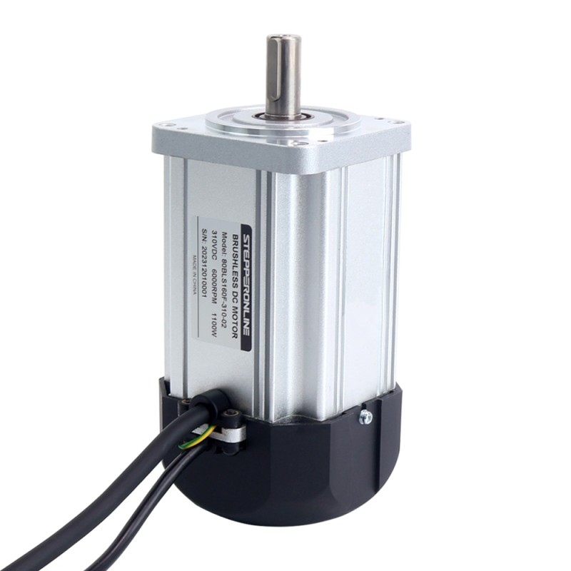 310V 6000RPM 1,75Nm 1100W 4,5A Kare 80x80x159mm Fırçasız DC Motor Radyatör Fanlı