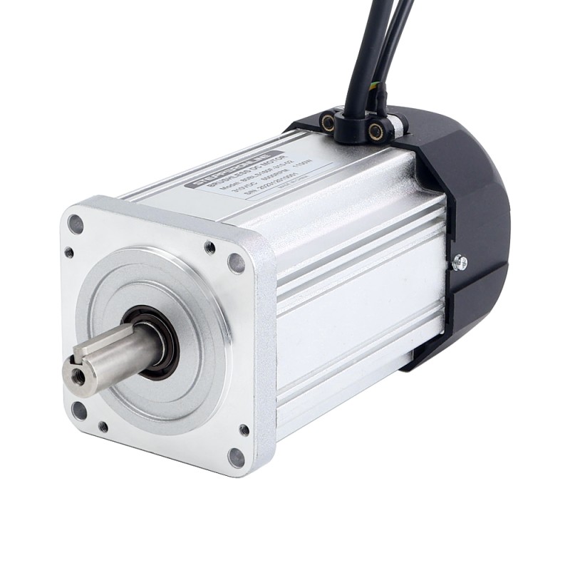 310V 6000RPM 1,75Nm 1100W 4,5A Kare 80x80x159mm Fırçasız DC Motor Radyatör Fanlı