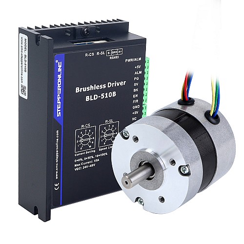 Fırçasız DC Motor ve Sürücü Kiti 67W 24V 4000RPM 0,16Nm (22,66oz.in) Fırçasız DC Motor ve Sürücü Kiti 67W 24V 4000RPM 0,16Nm (22,66oz.in)