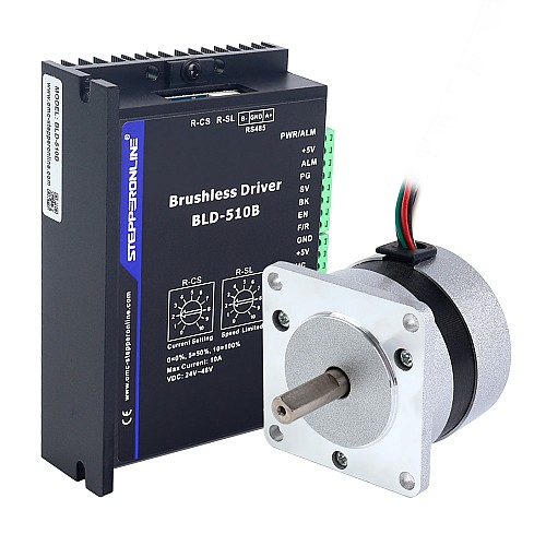 Fırçasız DC Motor ve Sürücü Kiti 25W 36V 4400RPM 0,055Nm (7,79oz.in) - DE-K-510B36-25W | StepperOnline