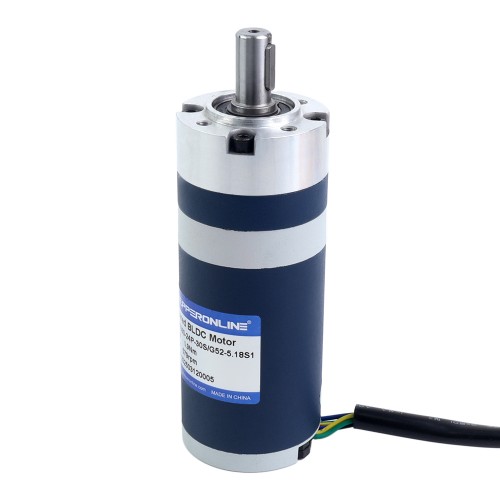 24V 60W 579RPM Dişli Fırçasız DC Motor 0,90Nm (127,45oz.in) 5,18:1 Planet Dişli Kutusu