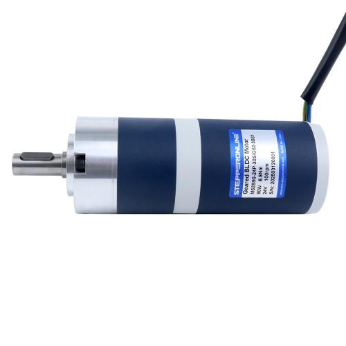 24V 90W 100RPM Dişli Fırçasız DC Motor 6,90Nm (977,12oz.in) 30:1 Planet Dişli Kutusu