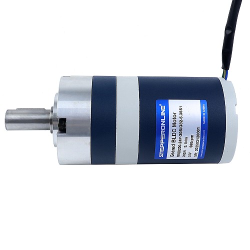 24V 200W 560RPM Dişli Fırçasız DC Motor 3.10Nm (439.00oz.in) 5.36:1 Planet Dişli Kutusu