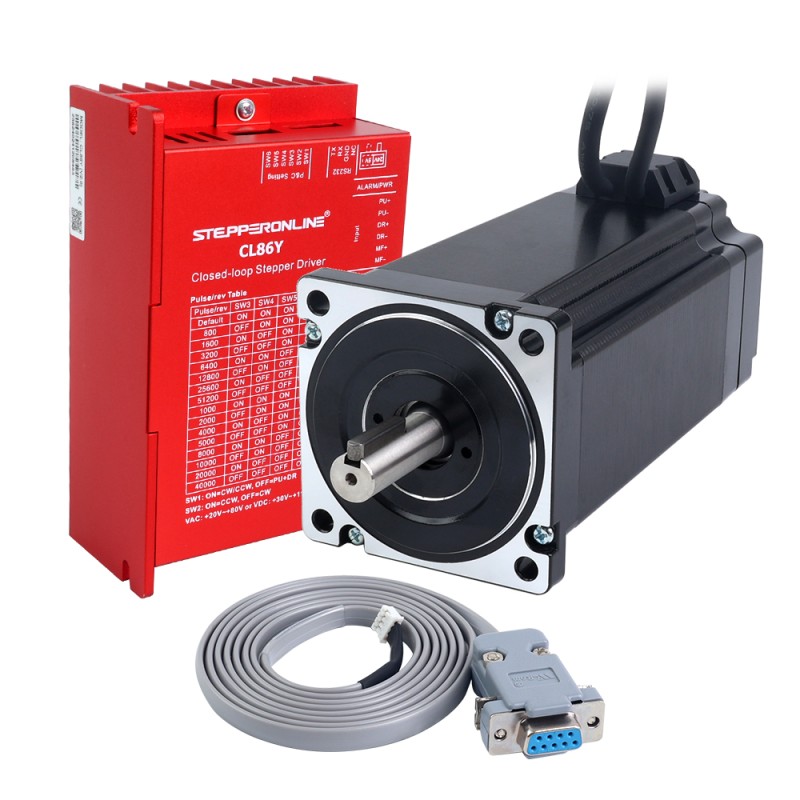 YS Serisi 1 Eksenli Kapalı Döngü Adımlayıcı Kiti V2.0 12.0Nm(1699.34oz.in) Nema 34 Motor 1.5 m Kablolar ve Sürücü ile