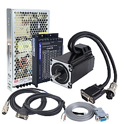 TES Serisi 1 Eksen 2,0Nm(283,22oz.in) Nema 23 Kapalı Devre Step Motor Seti & Sürücü CL57TE Güç Kaynağı ile