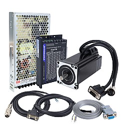 TES Serisi 1 Eksen 4,0Nm(566,56oz.in) Nema 24 Kapalı Devre Step Motor Seti & Sürücü CL57TE Güç Kaynağı ile