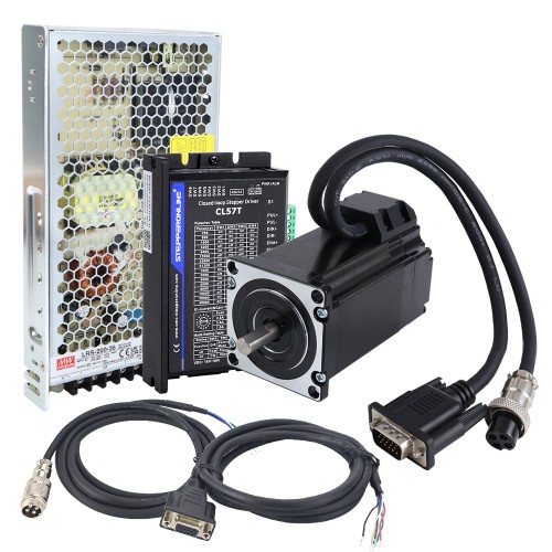 TS Serisi 1 Eksen 2,0 Nm (283,22 oz.in) Nema 23 Kapalı Döngü Adım Motoru Kiti Güç Kaynağı ile