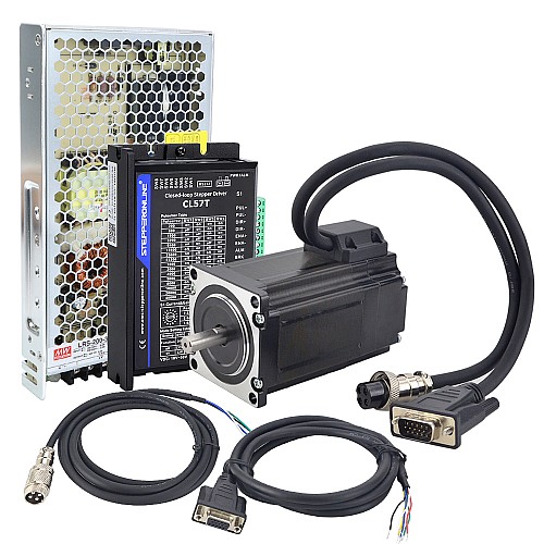 TS Serisi 1 Eksen 2,0 Nm (283,22 oz.in) Nema 23 Kapalı Döngü Adım Motoru Kiti Güç Kaynağı ile