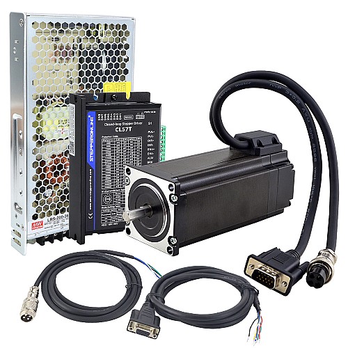 TS Serisi 1 Eksen 3,0 Nm (424,83 oz.in) Nema 23 Kapalı Döngü Adım Motoru Kiti Güç Kaynağı ile