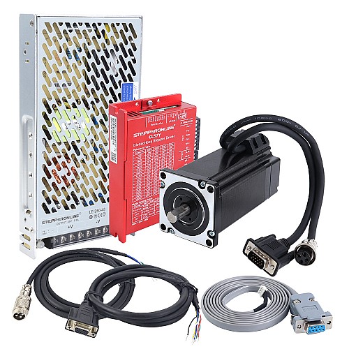 YS Serisi 1 Eksen 4,00 Nm (566,45 oz.in) Nema 24 Kapalı Döngü Adım Motoru Kiti V2.0 Güç Kaynağı ile - 1-CLYS40-V20 | StepperOnline