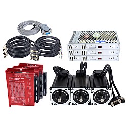 YS Serisi 3 Eksenli 4,00 Nm (566,45 oz.in) Nema 24 Kapalı Döngü Adım Motoru Kiti V2.0 Güç Kaynağı ile