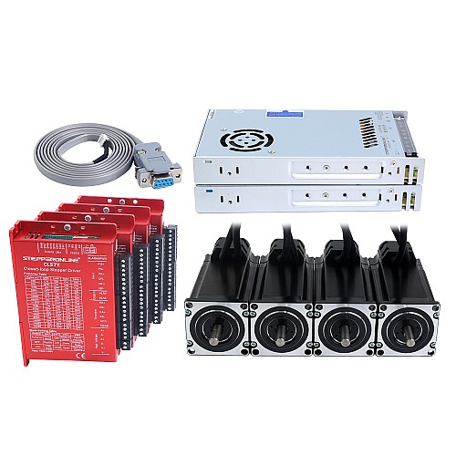 YS Serisi 4 Eksenli Kapalı Döngü Adımlayıcı CNC Kiti V2.0 3,00 Nm (424,83 oz.in) Nema 23 Motor, 1,5 m Kablolar ve Güç Kaynağı ile - 4-CLYS30-1M5-V20 | StepperOnline