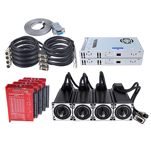 YS Serisi 4 Eksenli 3,00 Nm (424,83 oz.in) Nema 23 Kapalı Döngü Adım Motoru Kiti V2.0 Güç Kaynağı ile - 4-CLYS30A-V20 | StepperOnline