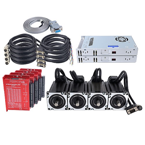 YS Serisi 4 Eksenli 4,00 Nm (566,45 oz.in) Nema 24 Kapalı Döngü Adım Motoru Kiti V2.0 Güç Kaynağı ile - 4-CLYS40-V20 | StepperOnline