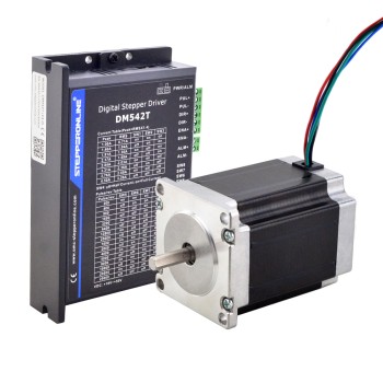1 Eksenli Step Motor CNC Kiti 2,00Nm(283,22oz.in) Nema 23 Step Motor ve Sürücü