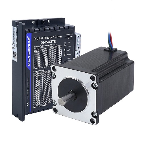 TES Serisi 1 Eksenli Step CNC Seti 2,4Nm(339,87oz.in) Nema 23 Step Motor ve Sürücü DM542TE - 1-DM542TE-23HS32 | StepperOnline