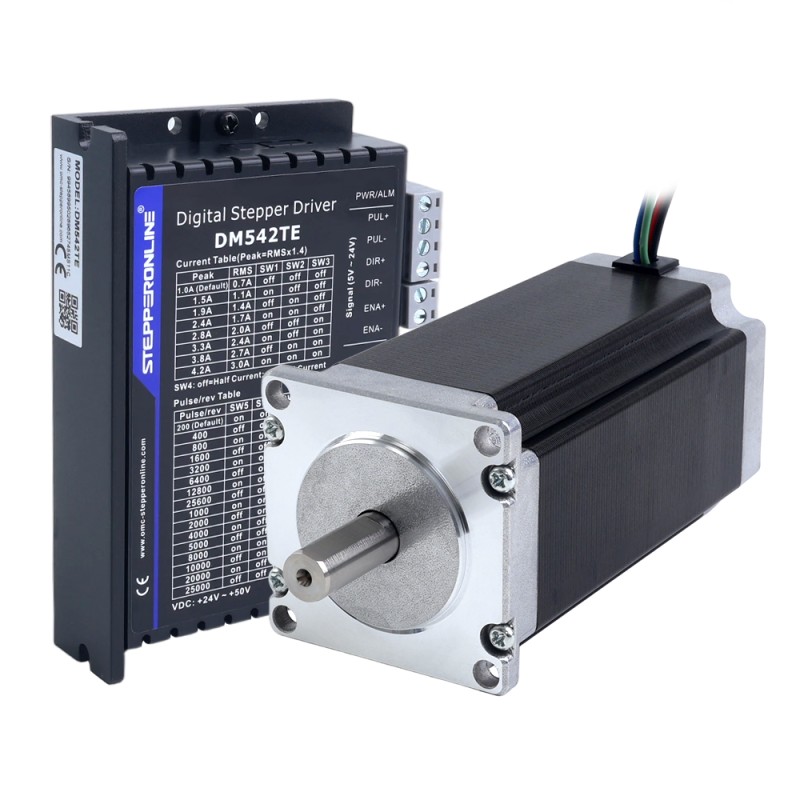 TES Serisi 1 Eksenli Step CNC Seti 3,0Nm(424,83oz.in) Nema 23 Step Motor ve Sürücü DM542TE - 1-DM542TE-23HS45 | StepperOnline