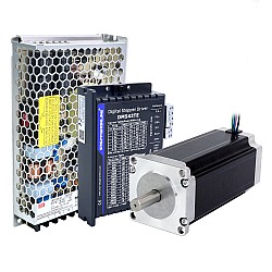 TES Serisi 1 Eksenli Step CNC Seti 3,0Nm(424,83oz.in) Nema 23 Step Motor ve Sürücü DM542TE ve Güç Kaynağı