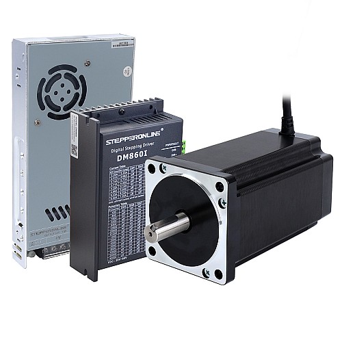1 Eksenli Step Motor CNC Kiti 12,0 Nm (1699,34 oz.in) Nema 34 Step Motor ve Sürücü ve 60 V Güç Kaynağı