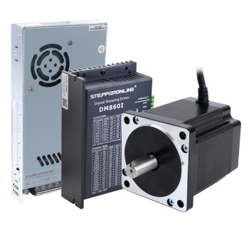 1 Eksenli Step Motor CNC Kiti 8,0 Nm (1132,89 oz.in) Nema 34 Step Motor ve Sürücü ve 60 V Güç Kaynağı