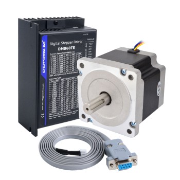 TES Serisi 1 Eksen Step Motor CNC Kiti 4,5Nm(637,25oz.in) Nema 34 Step Motor ve Sürücü DM860TE
